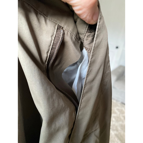 Armani Exchange Slim Fit Pants Khaki Coated A/X 33 Long Nylon-Cotton Blend Urban - Picture 5 of 7